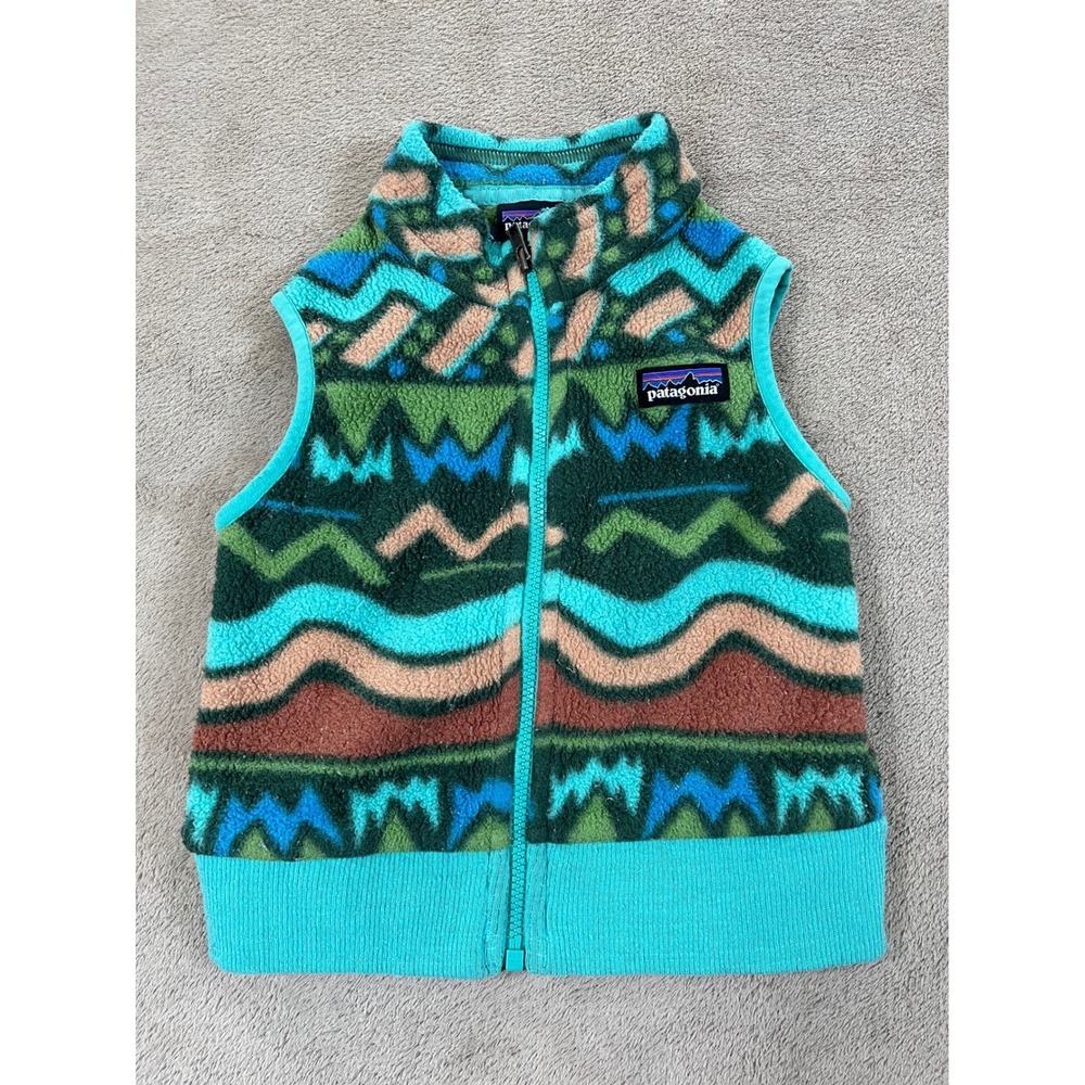 Y2K Patagonia Synchilla Fleece Vest Kids 6-12M, multicolor Good Minor Pilling